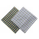 15" Set of 2 Poly Cotton - Large Handkerchief Hanky Napkin Pocket Square - Checks
